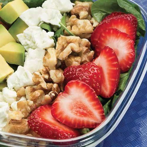 Strawberry, Walnut, Feta & Spinach Salad Strawberry, Walnut, Feta & Spinach Salad