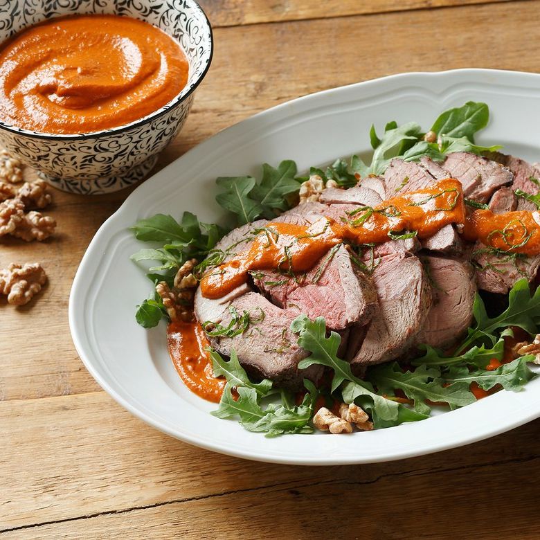 Grilled Leg Of Lamb With Walnut-Pomegranate Sauce Grilled Leg Of Lamb With Walnut-Pomegranate Sauce