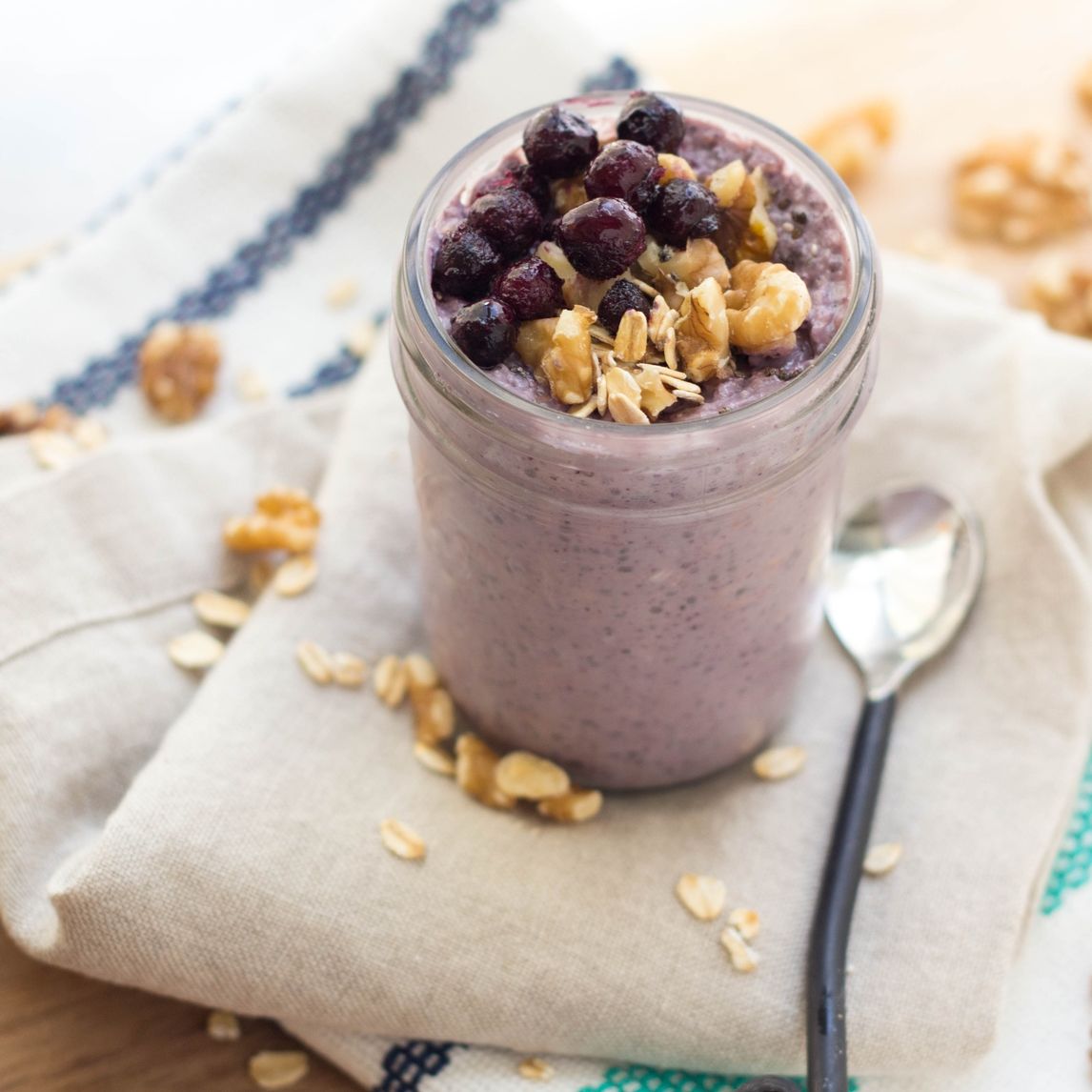 Blueberry-Walnut Overnight Oats Blueberry-Walnut Overnight Oats