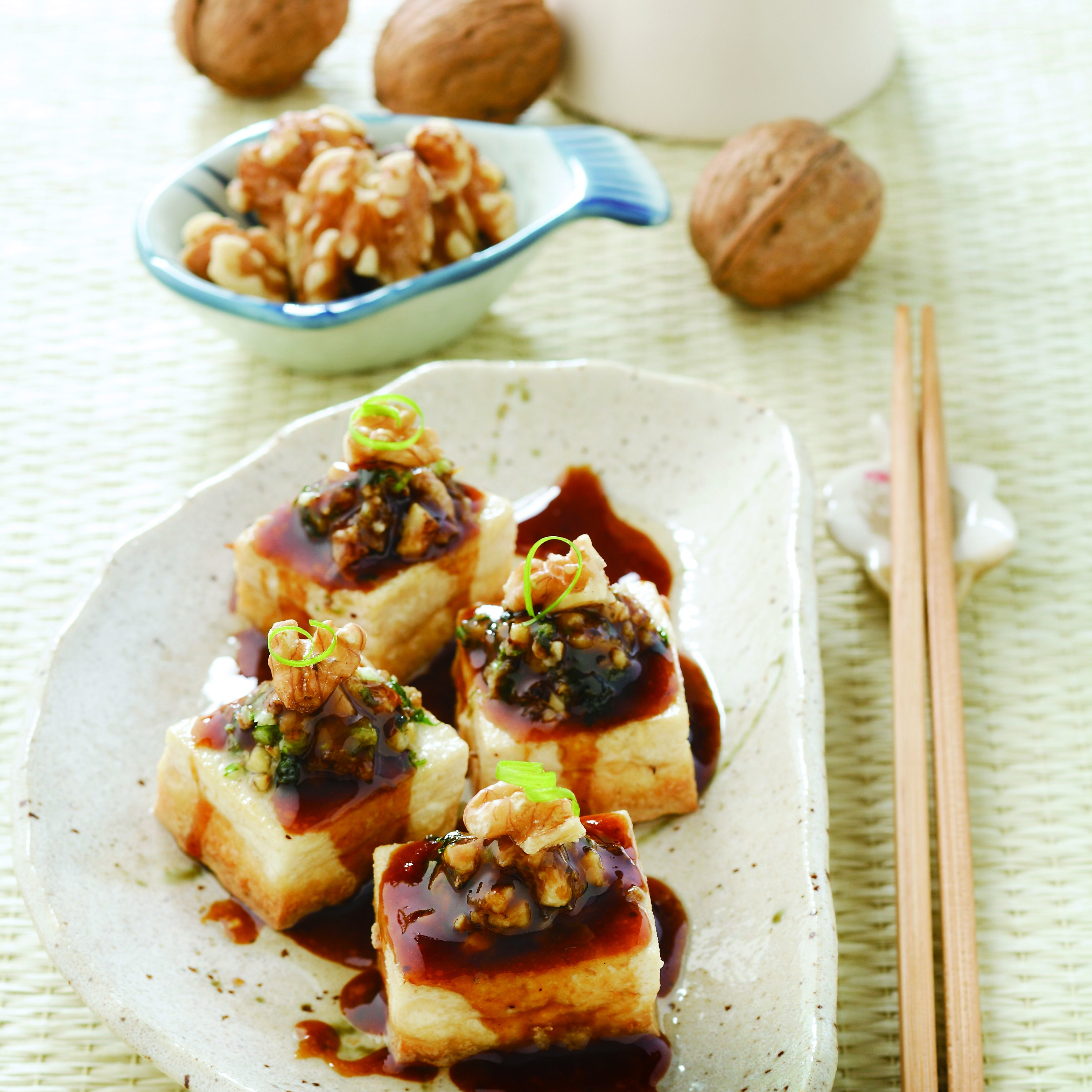 Tofu Stuffed with California Walnuts & Shiitake Tofu Stuffed with California Walnuts & Shiitake