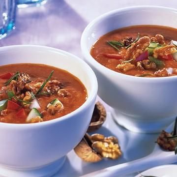 California Gazpacho with Herbed Walnuts California Gazpacho with Herbed Walnuts