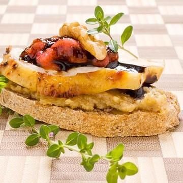 Walnut Butter-Rhubarb-Goat Cheese Crostini Walnut Butter-Rhubarb-Goat Cheese Crostini