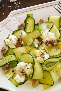 Shaved Zucchini with Ricotta & Walnuts