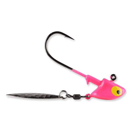 ReelBait® Tournament Series Long Shank Flasher Jig - Neon Pink Super Glow