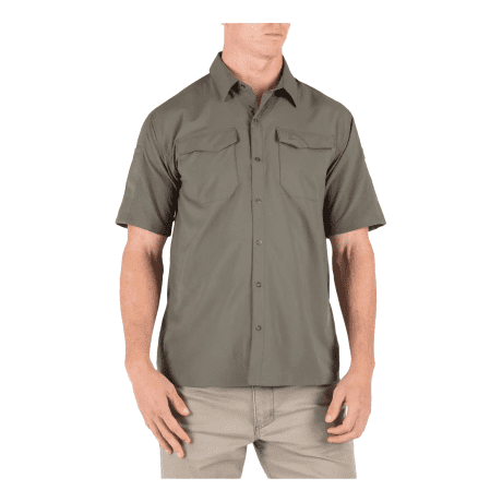 5.11® Men’s Freedom Flex Short-Sleeve Shirt - Ranger Green