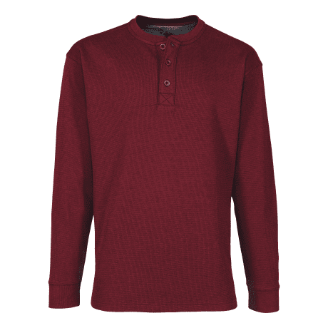RedHead Men’s Thermal Henley Shirt - Wine Heather