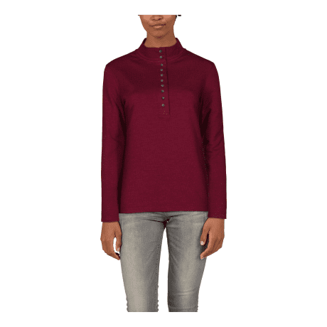 Natural Reflections® Women’s 10-Button Mock Turtleneck - Cabarnet