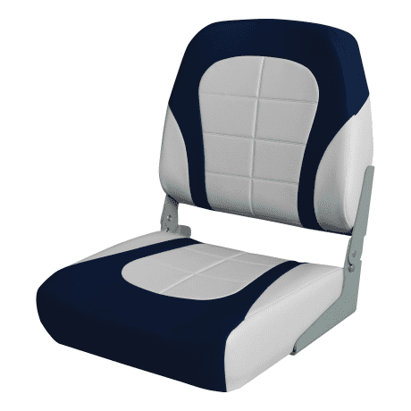 Bass Pro Shops® Tournament Pro Low-Back Boat Seat - Grey/Navy