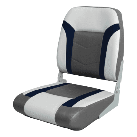 Bass Pro Shops® Tourney Special Boat Seat - Grey/Navy/Charcoal