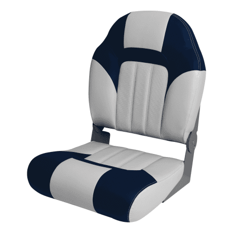Bass Pro Shops® Pro Fisherman High Back Boat Seat - Grey/Navy
