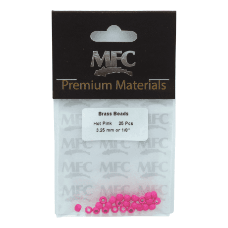 Montana Fly Company Brass Beads - 1/8" - Hot Pink