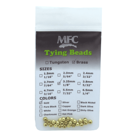 Montana Fly Company Brass Beads - 1/8" - Gold