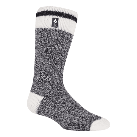 Heat Holders® Men's Cream Block Twist Crew Socks - Black,Heat Holders® Men's Cream Block Twist Crew Socks - Black