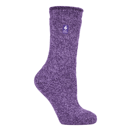 Heat Holders® Women’s Twist Crew Socks - Purple