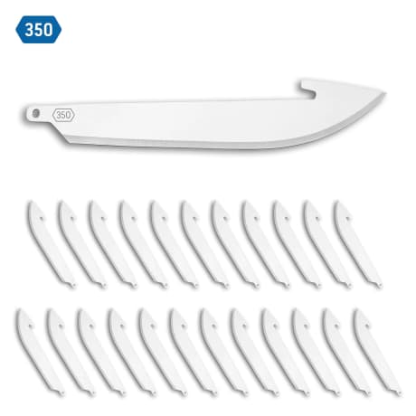 Outdoor Edge® 350 (3.5”) RazorSafe Drop-Point Replacement Blade 24-Pack 