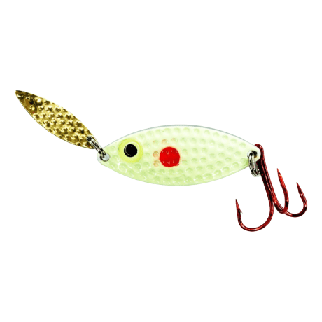 PK Lures Rattle Spoon - White Holo