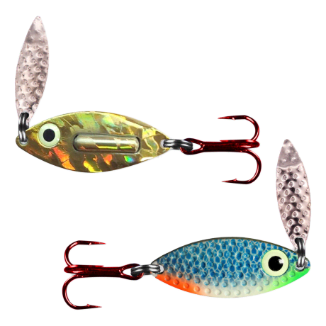 PK Lures Rattle Spoon - Blue White Glow