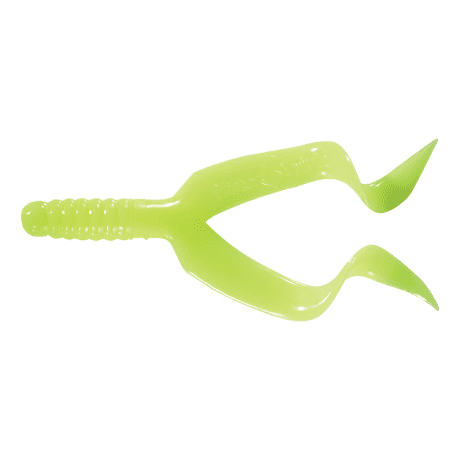 Mr. Twister Double Tail Lure – 10 Pack - Opaque Chartreuse