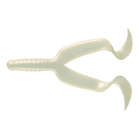 Mr. Twister Double Tail Lure – 10 Pack - Pearl White