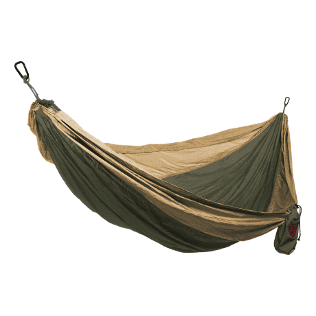 Grand Trunk Double Parachute Nylon Hammock with Straps - Olive/Khaki