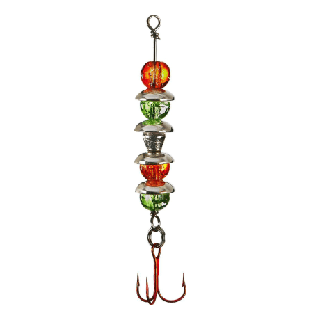 Lindy Ice Wally Talker - Orange/Green Glass - 1/4 oz.