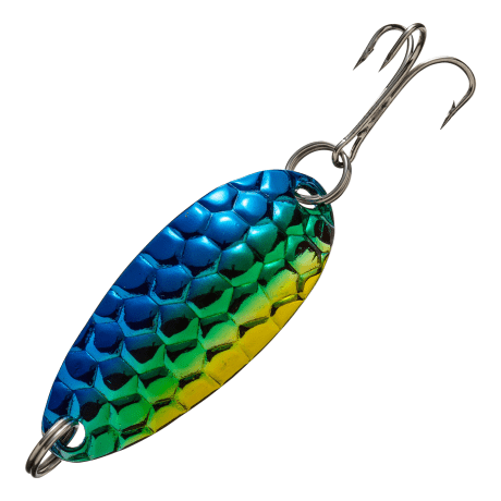 Cabela’s Fisherman Series™ Game Fish Hammered Spoon - Gold Blue Green