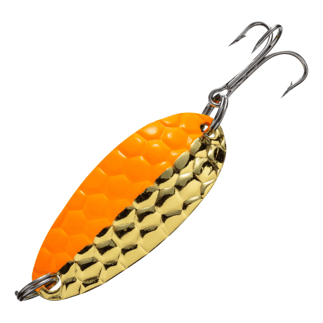 Cabela’s Fisherman Series™ Game Fish Hammered Spoon - Gold Fluorescent Orange