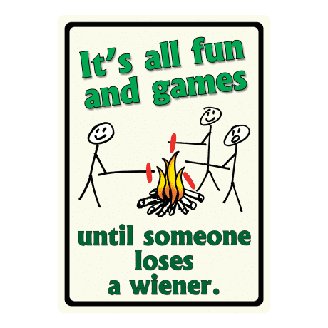 Rivers Edge All Fun & Games Tin Sign