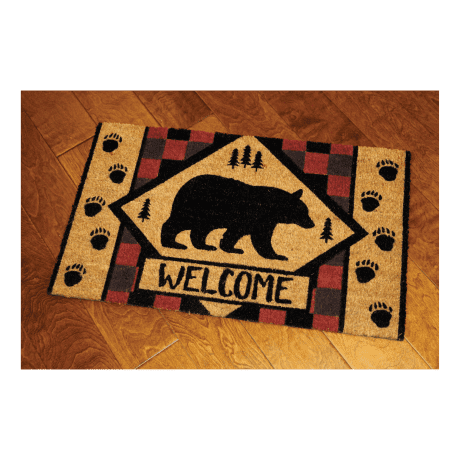 Rivers Edge Welcome Bear Coir Mat - In the Field