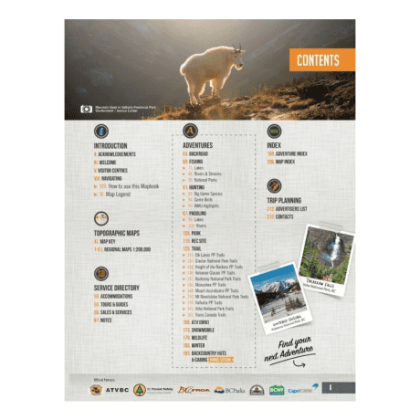Backroad Mapbooks – Kootenay Rockies BC - Index View