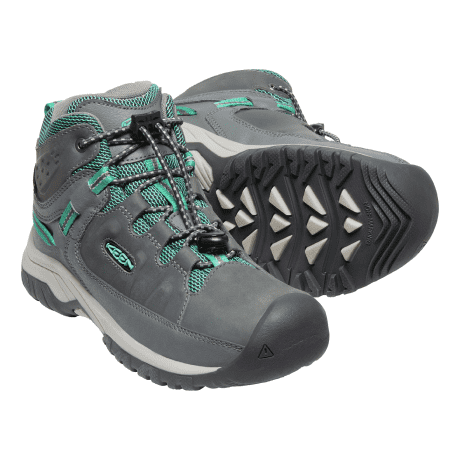 KEEN® Youth Targhee Mid Waterproof Hiker - Grey/Porcelain