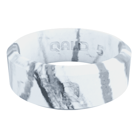 QALO Unisex Modern Silicone Ring - Marble