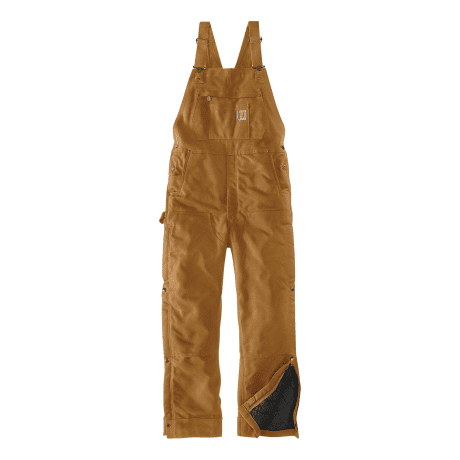 Carhartt® Men’s Loose Fit Firm Duck Insulated Bib Overall - Carhartt Brown