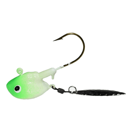 ReelBait® Super Glow Flasher Jigs - Green Face Glow