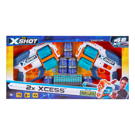 Zuru X-Shot Excel Double Xcess Foam Dart Blaster Combo Pack