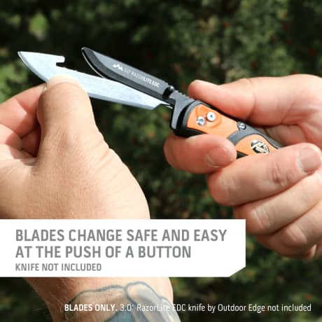 Outdoor Edge® 300 (3.0”) RazorSafe Drop-Point Replacement Blade 6-Pack 