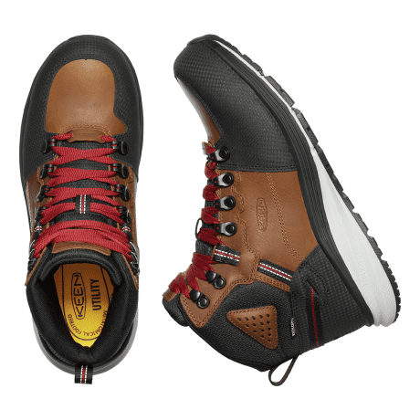 KEEN Men’s CSA Red Hook Mid Waterproof Work Boot - pair