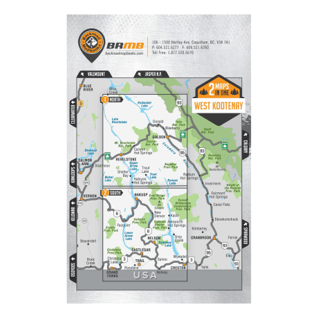 Backroad Mapbooks - West Kootenay BC Waterproof Map – 2nd Edition