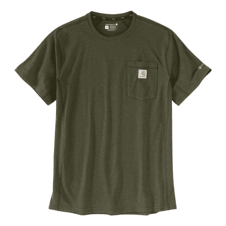 Carhartt® Men’s Force® Relaxed Fit Midweight Short-Sleeve Pocket T-Shirt - Basil Heather