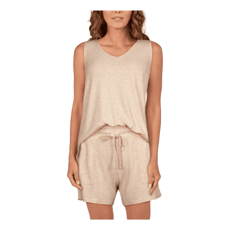 Natural Reflections® Women’s Rib-Knit Tank Top - Peach Whip Heather