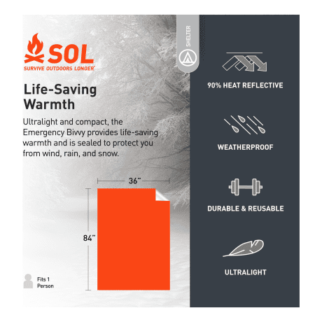 S.O.L.® Emergency Bivvy XL with Rescue Whistle