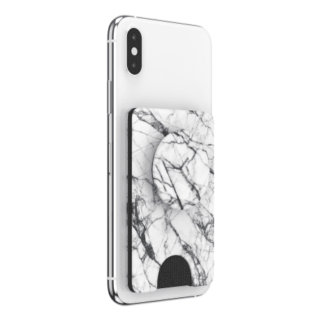 PopSockets® PopWallet+ - White Marble
