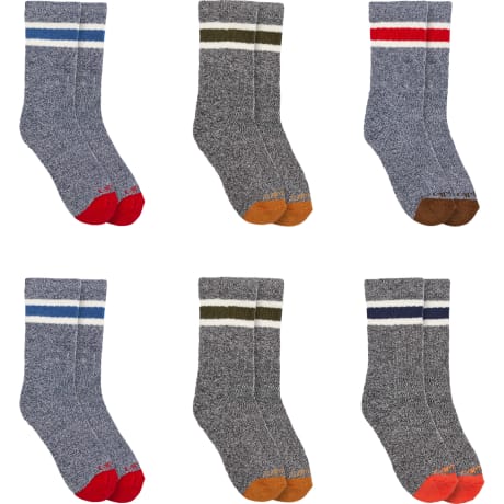 Carhartt® Children’s Midweight Camp Crew Socks – 6-Pack