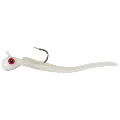 Northland® Rigged Tungsten Bloodworm - Glow White