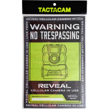 Tactacam® REVEAL No Trespassing Sign – 3-Pack
