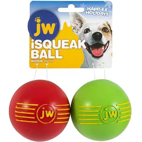 JW Holiday ISqueak Balls 2-Pack