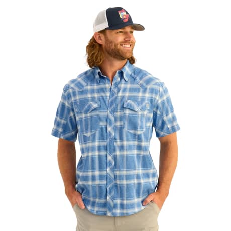 Huk® Men’s Diamond Back Current Short-Sleeve Plaid Shirt