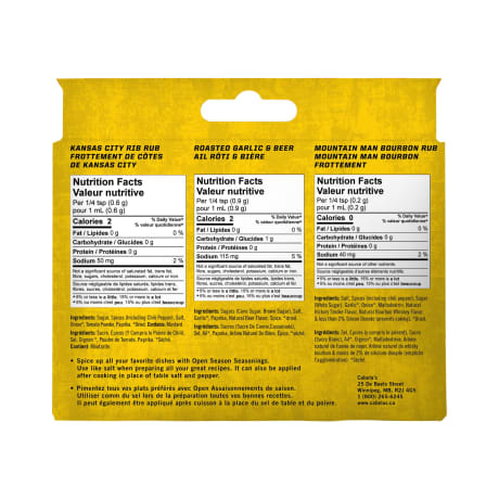 Cabela's® Open Season Mini Seasoning Sampler 3-Pack