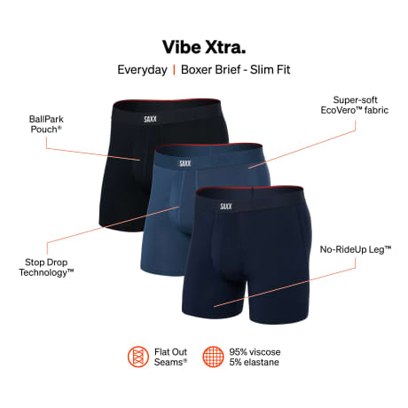 SAXX® Mens Vibe Xtra Boxer 3-Pack