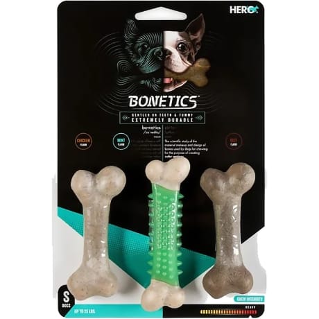 Hero Bonetics™ Small Femur and Dental Bone Chew Toy 3-Pack
